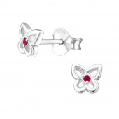 Cercei din argint fluturas cu piatra rosie model DiAmanti DIA33218